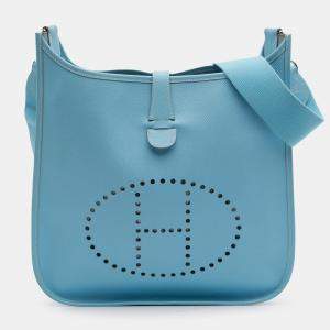 مملوكة مسبقًا Hermes Blue Clemence Evelyne III 33