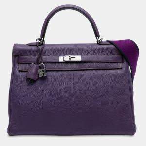 Pre Owned Hermes Ultraviolet Togo Kelly II Retourne 35
