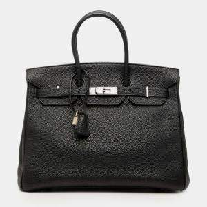 مملوكة مسبقًا Hermes Black Togo Birkin Retourne 35