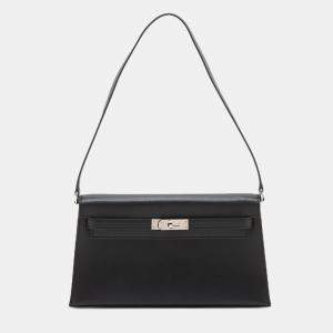 Pre Owned Hermes Black Chevre Chamkila Kelly Elan