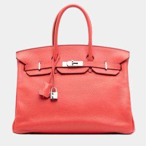 مملوكة مسبقًا Hermes Pink Togo Birkin Retourne 35