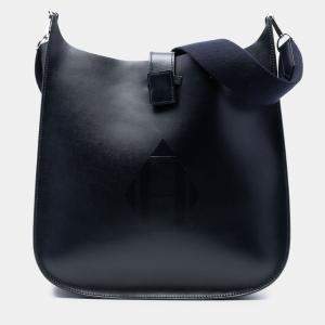 Pre Owned Hermes Blue Vache Hunter Evelyne Diamond H Sellier 33