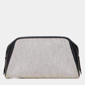 مملوكة مسبقًا Hermes Black Toile Cavour Pouch