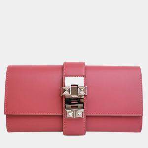 مملوكة مسبقًا حقيبة كلتش هيرمس ميدور تادلاكت وردي 23