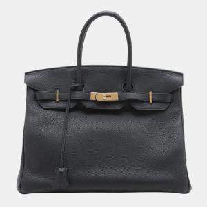 مملوكة مسبقًا Hermes Black Togo Birkin Retourne 35