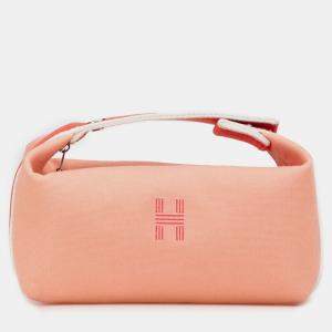 مملوكة مسبقًا Hermes Salmon Pink Small Canvas Bride-a-Brac Case