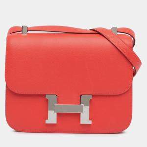 مملوكة مسبقًا Hermes Dark Orange Epsom Constance 24