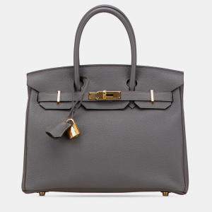 مملوكة مسبقًا Hermes Grey Togo Birkin Retourne 30