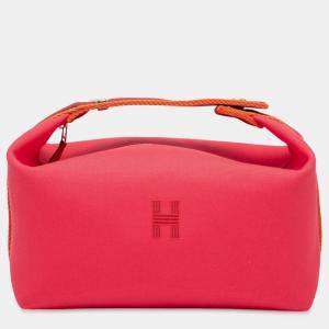 مملوكة مسبقًا Hermes Pink Large Toile Bride A Brac Case