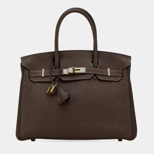 مملوكة مسبقًا Hermes Brown Togo Birkin Retourne 30