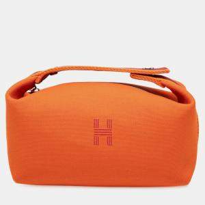 مملوكة مسبقًا Hermes Orange Small Toile Bride A Brac Case