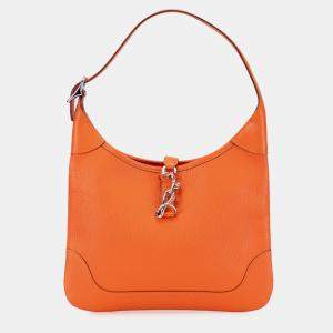 مملوكة مسبقًا Hermes Orange Clemence Trim Duo 24