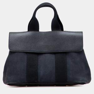 Pre Owned Hermes Black Toile Valparaiso PM