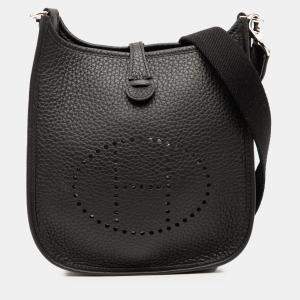 Pre Owned Hermes Black Clemence Evelyne TPM