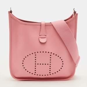 مملوكة مسبقًا Hermes Evelyne 29 III PM Rose Confetti Epsom Leather Bag