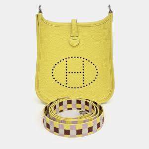 مملوكة مسبقًا حقيبة يد هيرمس إيفلين جلد �أصفر 16