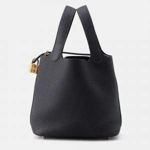 Pre Owned Hermes Picotin Lock 18 Caban Taurillon Clemence Bag 