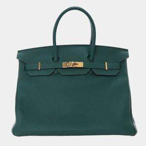 Pre Owned Hermes Green Togo Birkin Retourne 35