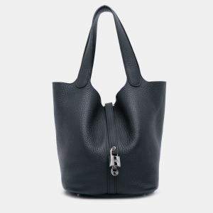 Pre Owned Hermes Grey Clemence Picotin Lock 22
