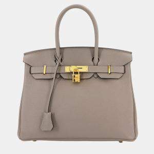 مملوكة مسبقًا Hermes Birkin 30 Togo Asphalt Handbag