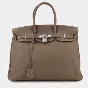مملوكة مسبقًا Hermes Birkin 35 Togo Etoupe Handbag