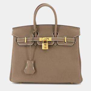 مملوكة مسبقًا Hermes Birkin 25 Togo Etoupe Handbag