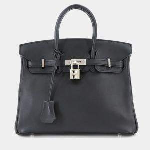 مملوكة مسبقًا Hermes Birkin 25 Swift Black Handbag