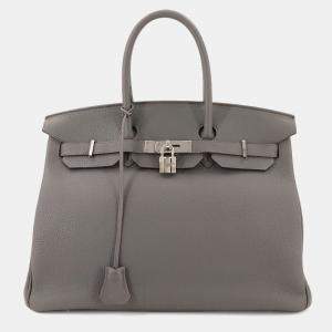 مملوكة مسبقًا Hermes Birkin 35 Togo Etain Handbag