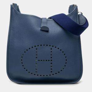 مملوكة مسبقًا Hermes Blue Clemence Evelyne I PM