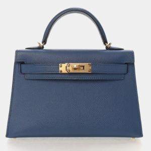 مملوكة مسبقًا Hermes Deep Blue Epsom Mini Kelly 20