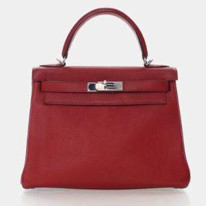 مملوكة مسبقًا Hermes Rouge Garance Togo Kelly 28