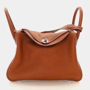 Pre Owned Hermes Gold Clemence Lindy 26