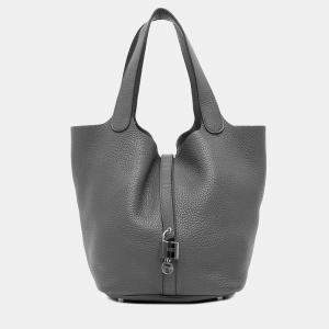 مملوكة مسبقًا حقيبة هيرمس بيكوتين 22 قماش كليمنس بقفل