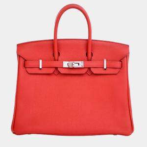 Pre Owned Hermes Rouge Tomate Togo Birkin Retourne 25