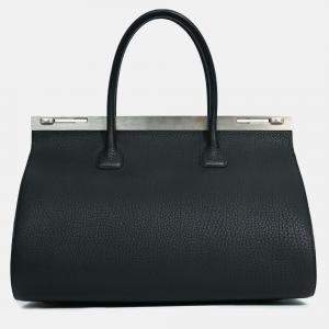 مملوكة مسبقًا Hermes 2005 Black Togo Leather 'Chamonix Hold Up Frame' Tote