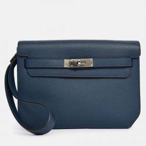 مملوكة مسبقًا Hermes 2019 Navy Blue Epsom Leather Kelly Depeches 25