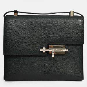 مملوكة مسبقًا حقيبة هيرمس فيروه ٢٣ جلد إبسوم أسود للكتف