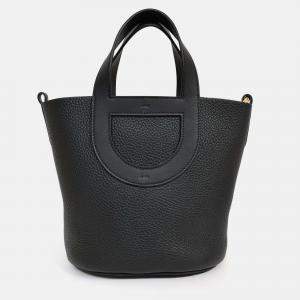 مملوكة مسبقًا حقيبة هيرمس إن ذا لوب كليمينس سويفت جلد أسود 2022 18