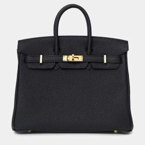 مملوكة مسبقًا Hermes 2024 Black Leather Birkin 25 GHW