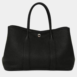 مملوكة مسبقًا Hermes Black Negonda Leather Garden Party 30