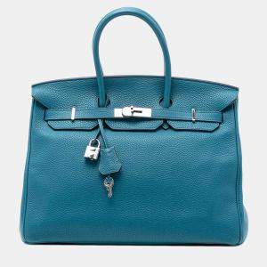 مملوكة مسبقًا Hermes Blue Togo Birkin Retourne 35
