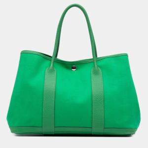 Pre Owned Hermes Green Toile and Negonda Garden Party 36