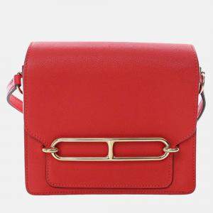Pre Owned Hermes Red Mini Evercolor Sac Roulis 18