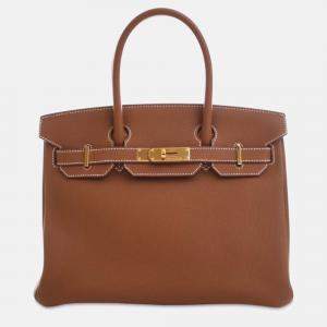 مملوكة مسبقًا Hermes Brown Togo Birkin Retourne 30