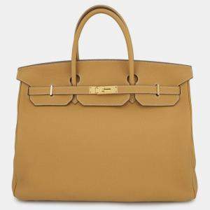 Pre Owned Hermes Birkin Natural Sable Togo Leather Size 40
