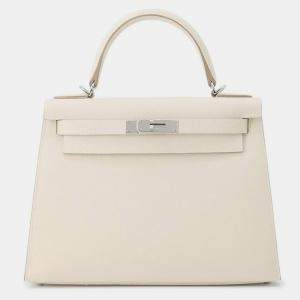 Pre Owned Hermes Kelly Sellier Craie Epsom Size 28