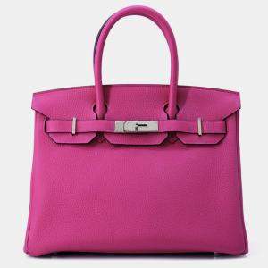 Pre Owned Hermes Birkin Rose Purple Togo Leather Size 30