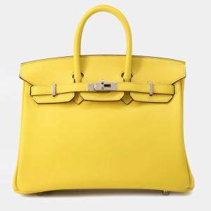 مملوكة مسبقًا Hermes Birkin Jaune De Naples Swift Leather Size 25