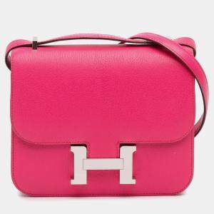 Pre Owned Hermes Pink Mini Chevre Mysore Constance 18