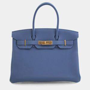 مملوكة مسبقًا Hermes Bleu Azur Togo Birkin 30